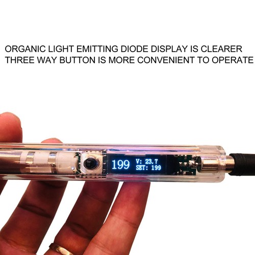 Soldering Iron Rapid Heating 0.91in Screen Digital Welding Iron DC12‑24V✈ - Picture 4 of 23