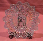 Federal Glass Vintage Iridescent Petal Dish Floral Inspired Wall Plate Hanging