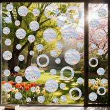 64 Pcs Window Decals to Prevent Bird Strikes - Anti-Collision Window Stickers...