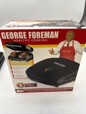 George Foreman GR10B 2-Serving Classic Plate Electric Grill Black Grills Small