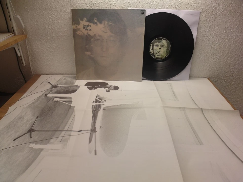 John Lennon – Imagine LP (Apple Quadraphonic) + Poster 1971 mint-