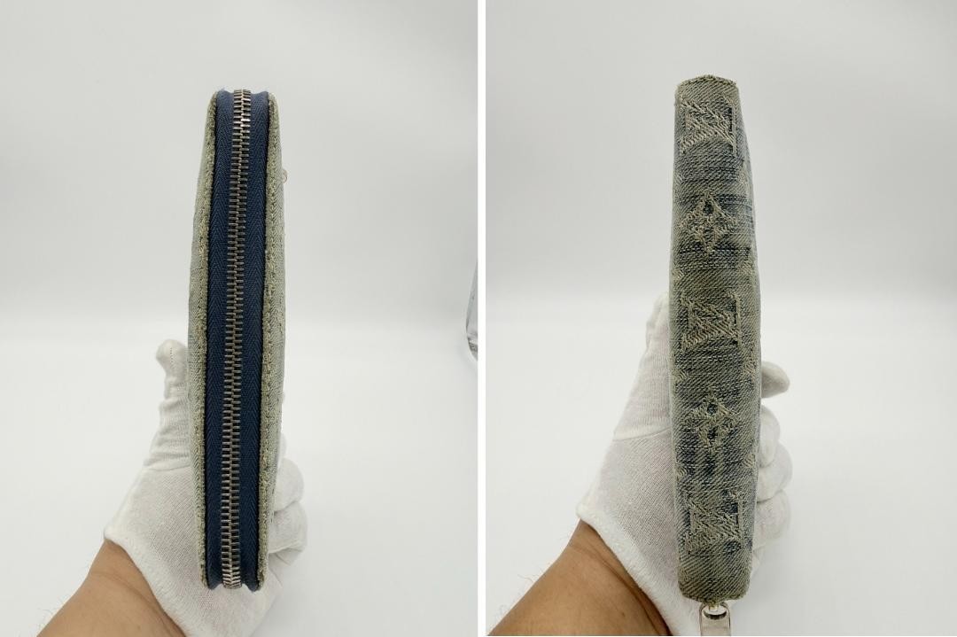 Louis Vuitton Monogram Denim Zippy Wallet Zip-Around M95341