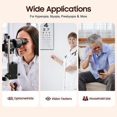 266Pcs Optical Trial Lens Set Optometry Kit Metal Rim Aluminum Box