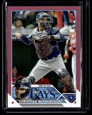 CHRISTIAN BETHANCOURT 2023 TOPPS UPDATE MOTHERS DAY HOT PINK 39/50 TAMPA BAY