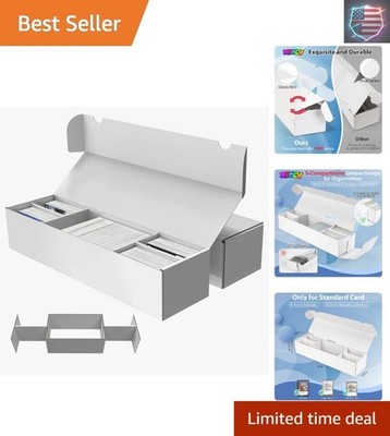 Laminated Trading , Mtg Storage Card Box with 5-Compartment, Ultra-thin White...