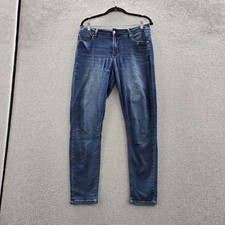 Curve Appeal Women Jeans 10 Blue Denim Essential Skinny Slim 28" Inseam