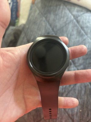 Samsung Gear2 Round Digital Wristwatch, Black Case/Bezel/Dial with Black Band