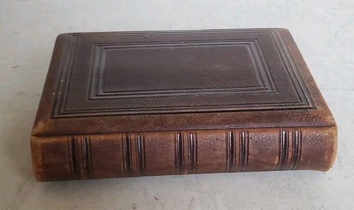 Antiguo álbum de fotografías victorianas de 1880 con cierre de latón encuadernado en cuero tamaño grande - Imagen 10 de 20