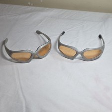 NERF Protective Eyewear Safety Glasses Set of 2 Gray Frames Orange Lenses
