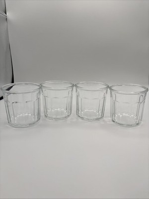 Luminarc Clear 500 Ten Panel Glass Made in France Set Of 4