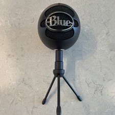 Blue Snowball USB Microphone Black Adjustable Stand Freestanding