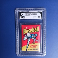 1975 Topps Mini Baseball Wax Pack GAI 8.5 