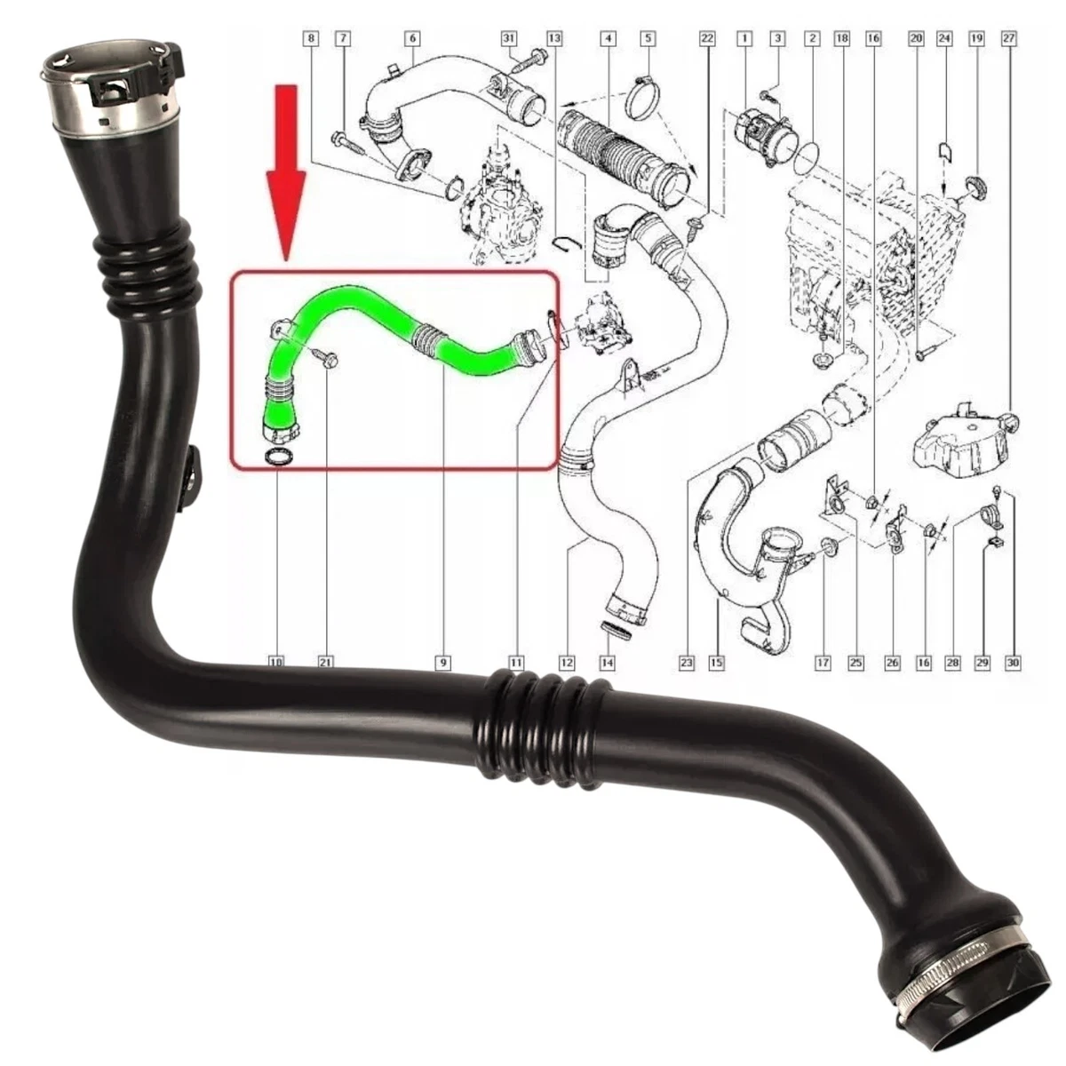 DURITE TURBO DURITE air de suralimentation pour Renault Clio IV 1.2 TCe... EUR 34,00 - PicClick FR