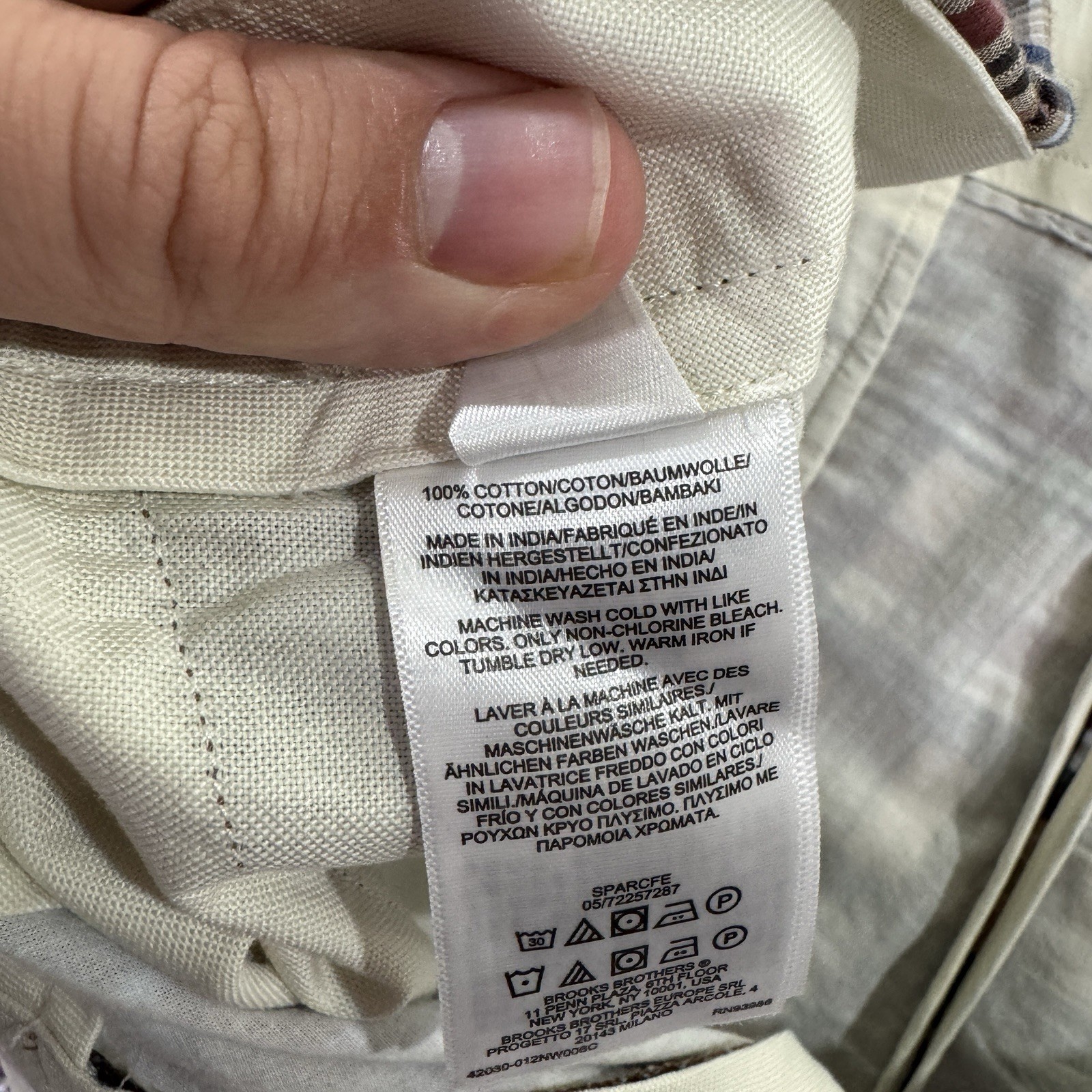 NEW Brooks Brothers Indian Madras Plaid Golf Pants Mens 34x32 Cotton Patchwork thumbnail 8