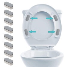 8 Pcs Universal Toilet Seat Bumpers for Bidet, Toilet Lid Rubber Bumpers for ...