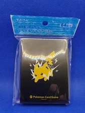 Pokemon Center Japanese Exclusive Matte Black Pikachu 64Pcs Card Sleeves US Ship