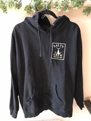 Salty Crew Chasing Tail Graphic Print Pullover Hoodie Black Men's XL Hooded