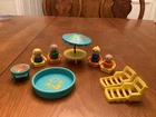 Vintage Fisher Price #726 Play Family House Patio Set w/2 Lounge Chairs-Complete