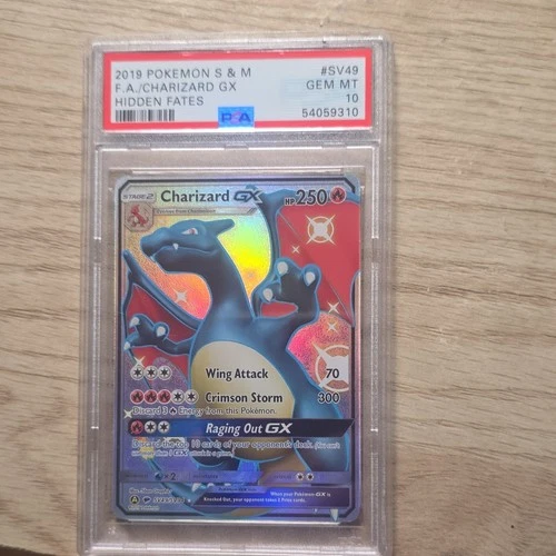 Charizard GX Shiny Holo Rare PSA 10 Hidden Fates SV49/SV94 Pokémon TCG 2019