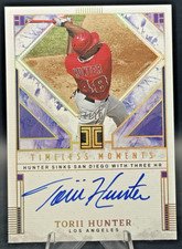 Torii Hunter 2025 Panini Impeccable Timeless Moments Auto #TMS-TH Gold /10