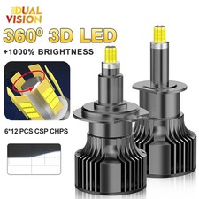 H7 LED Car Headlight Bulbs Canbus H8 H9 H11 9006 HB4 9012 HIR2 Turbo Fog Lights
