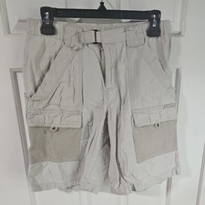 Columbia Boys' Beige Cargo Shorts L Adjustable Waist Pockets Outdoor