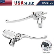 1" Motorcycle Handlebar Hydraulic Brake Master Cylinder Clutch Lever Chrome