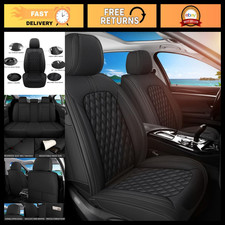 Custom Fit Car Seat Covers Full Set For Honda Civic 2000-2026 Black Waterproof Custom Fit Car Seat Covers Full Set For Honda Civic 2000-2026 Black Waterproof