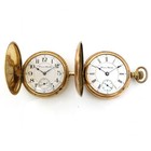 1893-1905 Hampden 17j-21j 16s Railroad Grade Men Pocket Watch Lot of 2 #WB5321-1 — photo 1