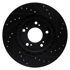 For Acura NSX 97-05 Brake Rotor eLINE Drilled & Slotted 1-Piece Front Driver