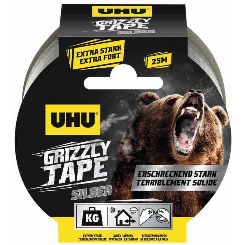UHU Grizzly Tape ruban adhésif toilé PE étanche et ultra résistant à la déchirure