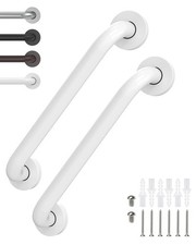 2 Pack 12 Inch Grab Bars for Wall White, Safety Shower Grab Bars for Seniors ...