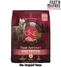 Purina ONE True Instinct Dry Dog Food for Adults,Real Beef Salmon, 27.5 lb Bag