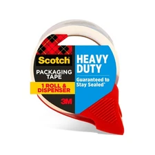 Heavy Duty Shipping Packaging Tape, 1 Dispensered Roll, 1.88 x 38.2 yd, Great...
