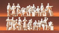 Preiser HO 1:87 16502 Figurensatz Piloten Und Bodenpersonal Unbemalt NEU OVP