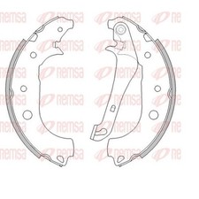 REMSA Bremsbackensatz Bremsbacken hinten mit Hebel für Ford Ecosport