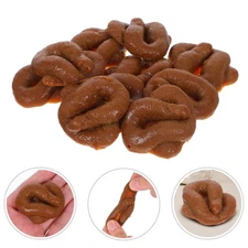  10pcs Fake Poop Prank Toys: Realistic Novelty Faux Sticky Dog Poop For April