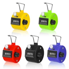 CHGANG 5 Pcs Clicker Counter,Hand Tally Counter Clicker,Manual Mechanical 4-D...