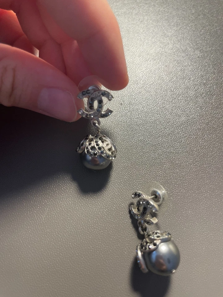 Chanel Ohrringe anthrazit - Bild 3 von 4