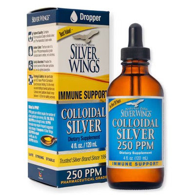 2 X Natural Path Silver Wings Colloidal Silver -- 250 ppm - 4 fl oz