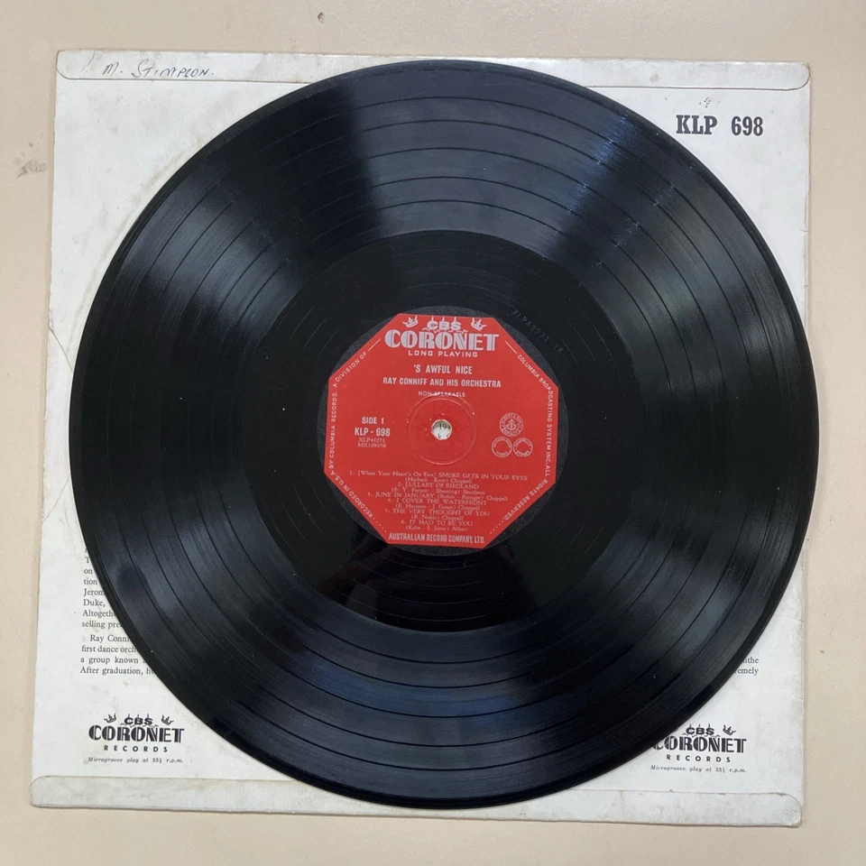 Ray Conniff - ’s Awful Nice   vinyl record LP album - Image 3 of 4