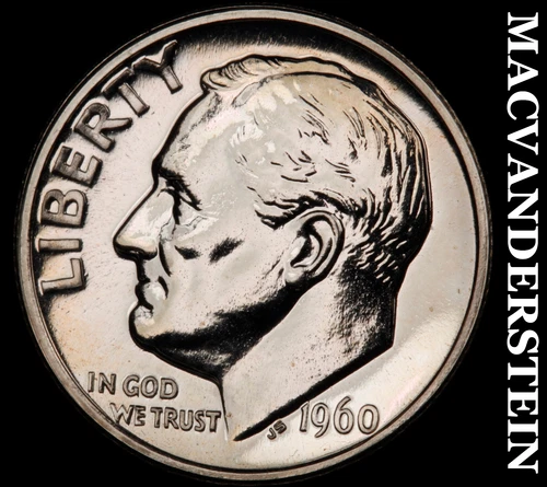 1960 Roosevelt Dime- Silver- Choice Gem Proof Luster No Reserve #J4154