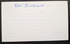 Dib Williams - 1930 Debut Autographed 3x5 Index Card - Deceased 1992