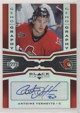 2005 Upper Deck Black Diamond Gemography Ruby 18/50 Antoine Vermette Auto 01zx