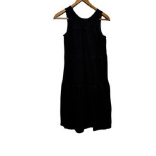 EVERLANE The Weekend Tiered Midi Dress Black size Small