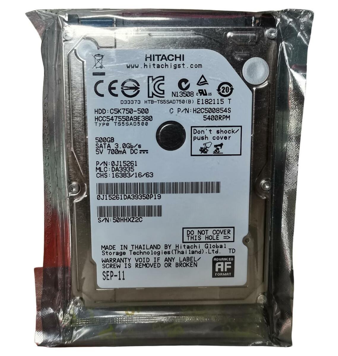 Hitachi HCC547550A9E380 SATA 2.5&#034; Hard Drive PN 0J15261 MLC DA3935 eBay