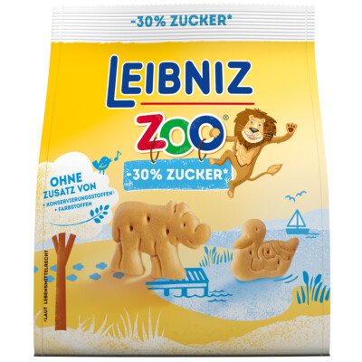 Leibniz Zoo knusprige Kekse mit 30 Prozent weniger Zucker 125g