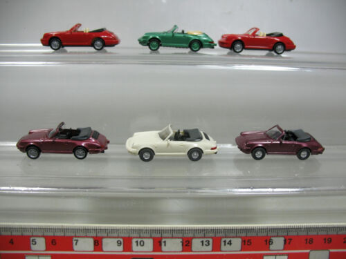 AF133-0.5# 6X Porsche Cabriolet/Cabrio: Carrera 4+911 C, Mint