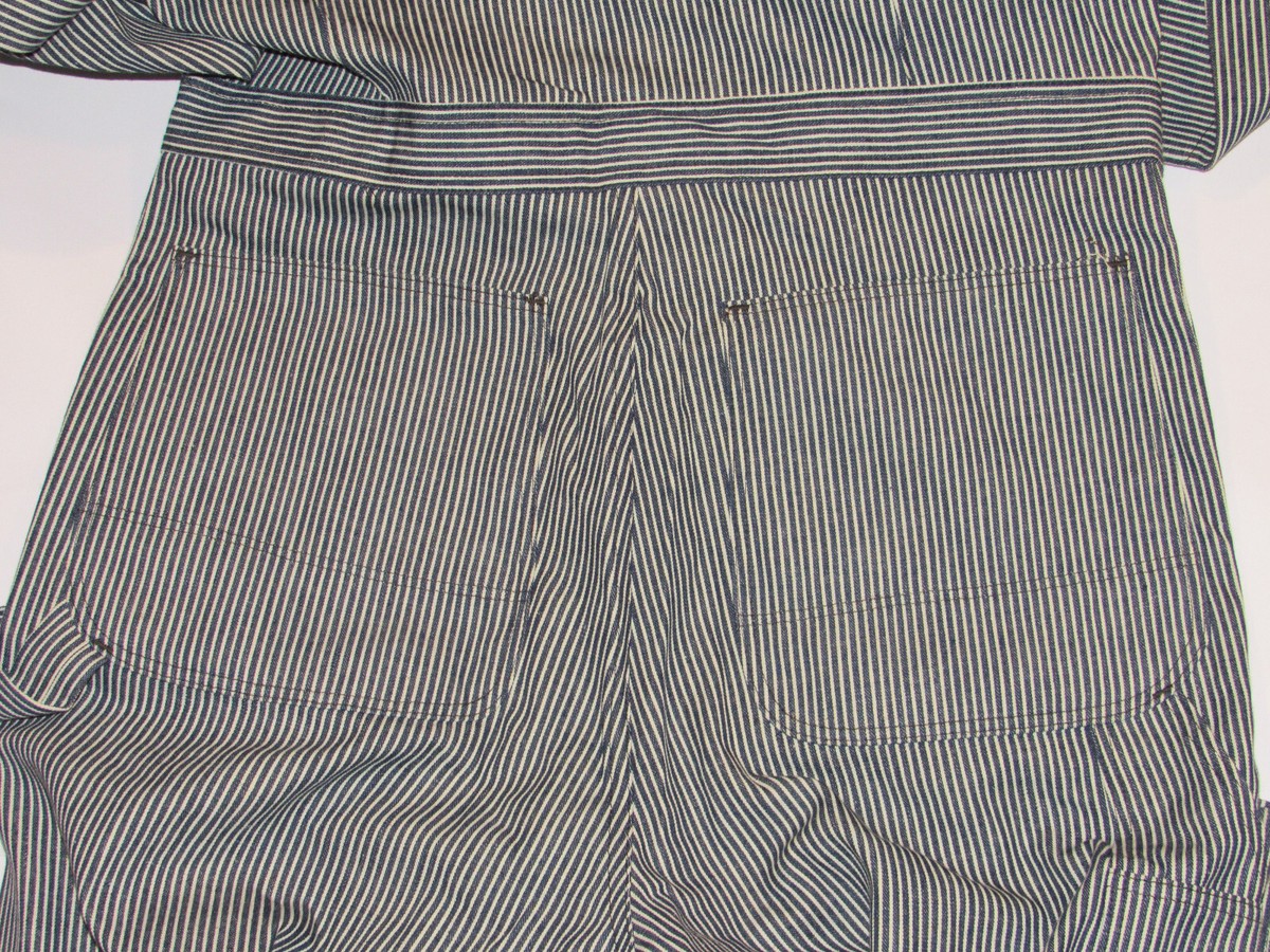 VINTAGE MEN'S WRANGLER BLUE BELL HICKORY STRIPE DENIM
