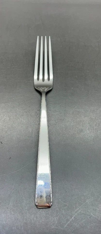 毛巾纯银旧花边晚餐叉 7-3/8 英寸无 Monogram — 第 2/4 张图片